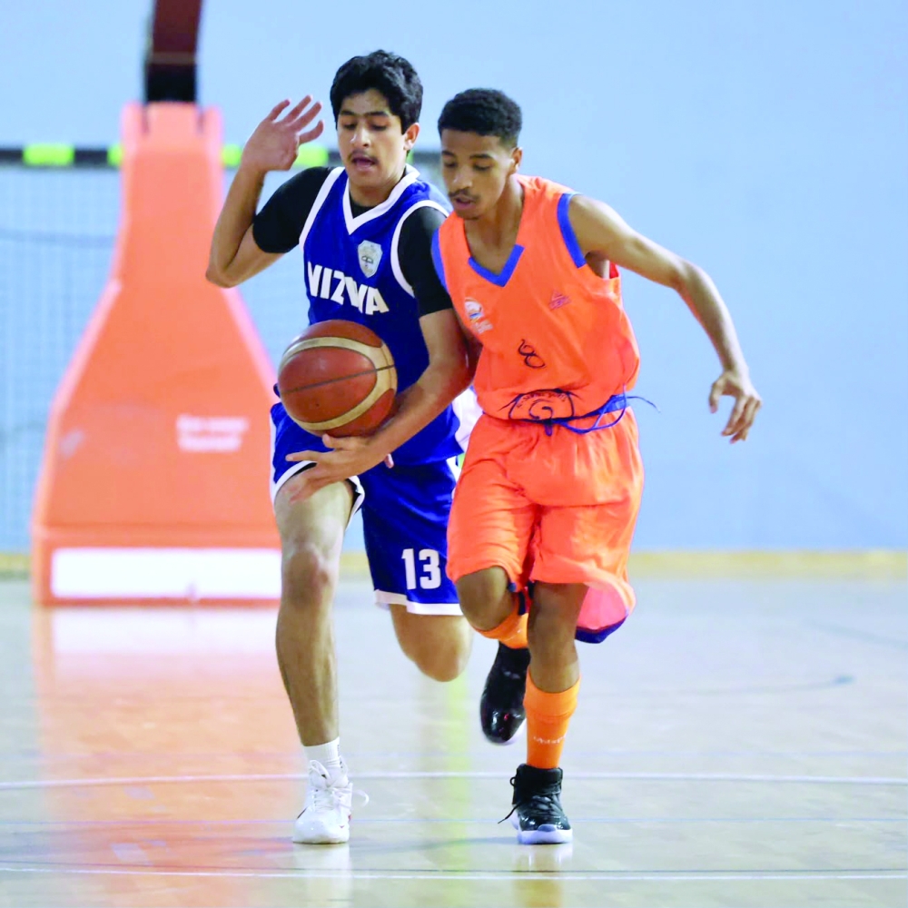 Nizwa recording a third successive victory in the Under-17 Basketball League. — Ammar al Musafir