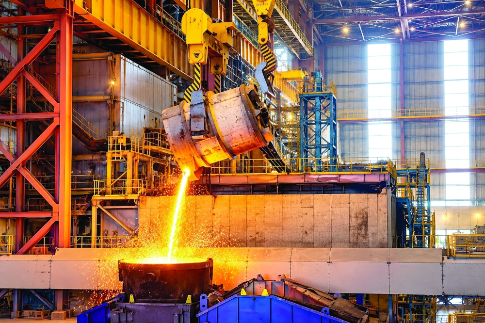 The proposed manufacturing complex comprises a steel melt shop equipped with a 120-tonne electric arc furnace (EAF), and a hot rolling mill (For illustration only).