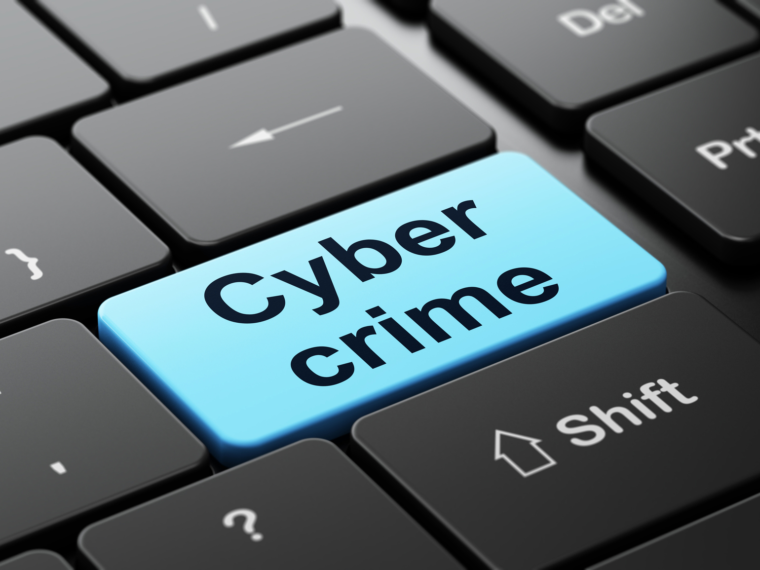 Security concept: Cyber Crime on computer keyboard background