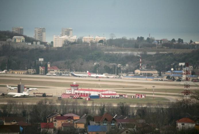 General view shows Sochi International Airport in Sochi