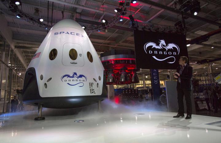 File Photo: SpaceX CEO Musk unveils the Dragon V2 spacecraft in Hawthorne