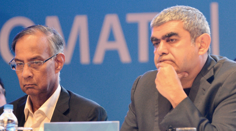 Infosys'-CEO-and-Managing-Director-Vishal-Sikka-and-Board-Chairman-S-Seshasayee-during-Infosys'-Annual-General-Meeting.--IANS