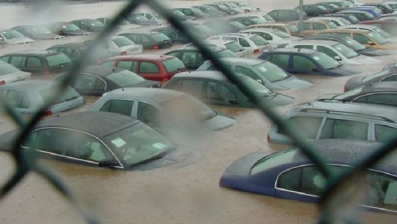 drowned cars