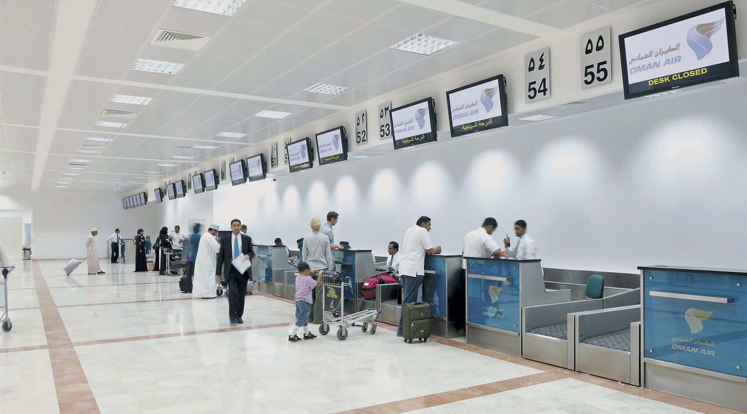 New baggage drop counters at airport Oman Observer