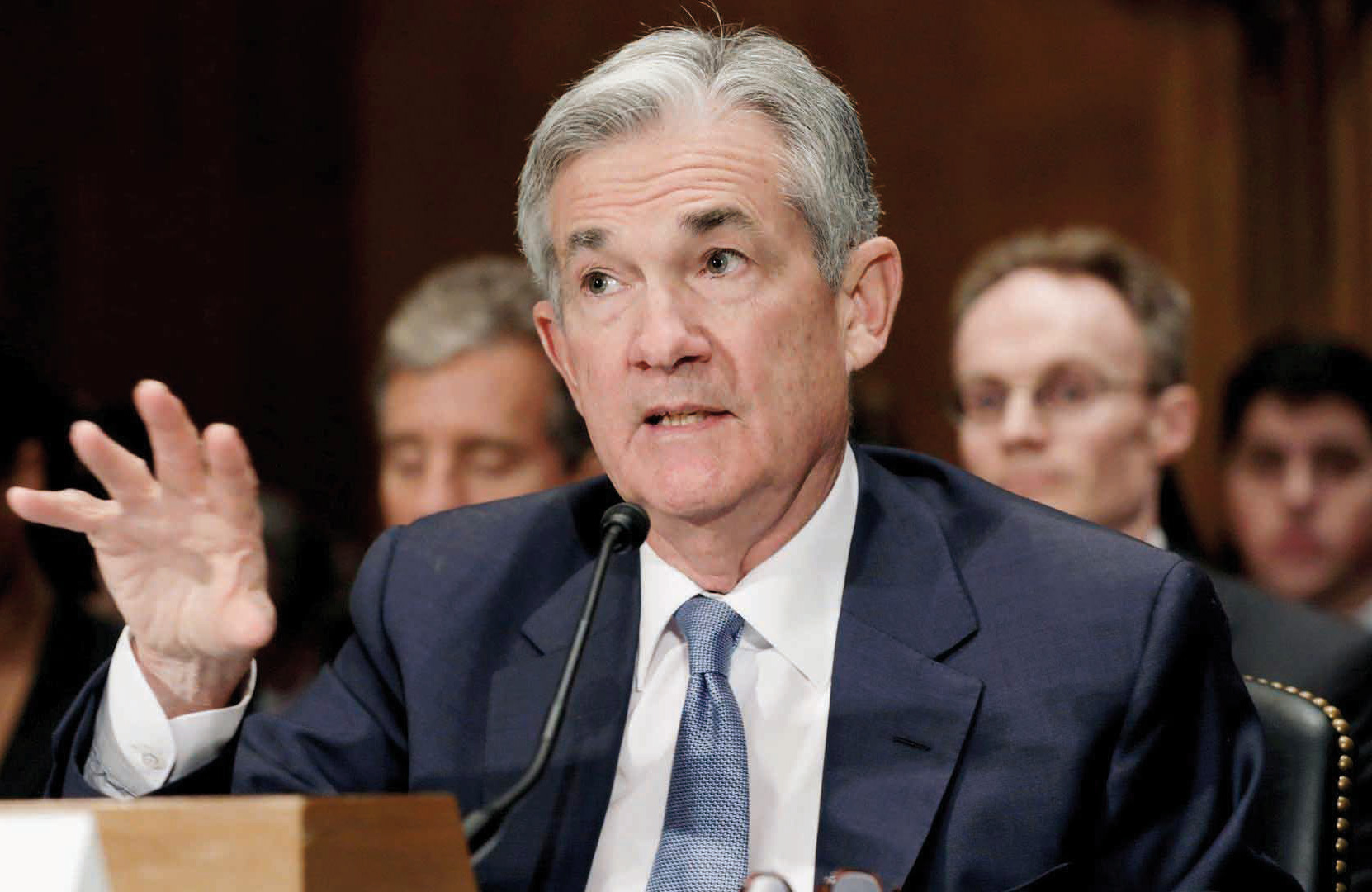 FILE-PHOTO-Federal-Reserve-Board-Chairman-Jerome-Powell-testifies-before-a-Senate-Banking-Housing-and-Urban-Affairs-Committee-hearing