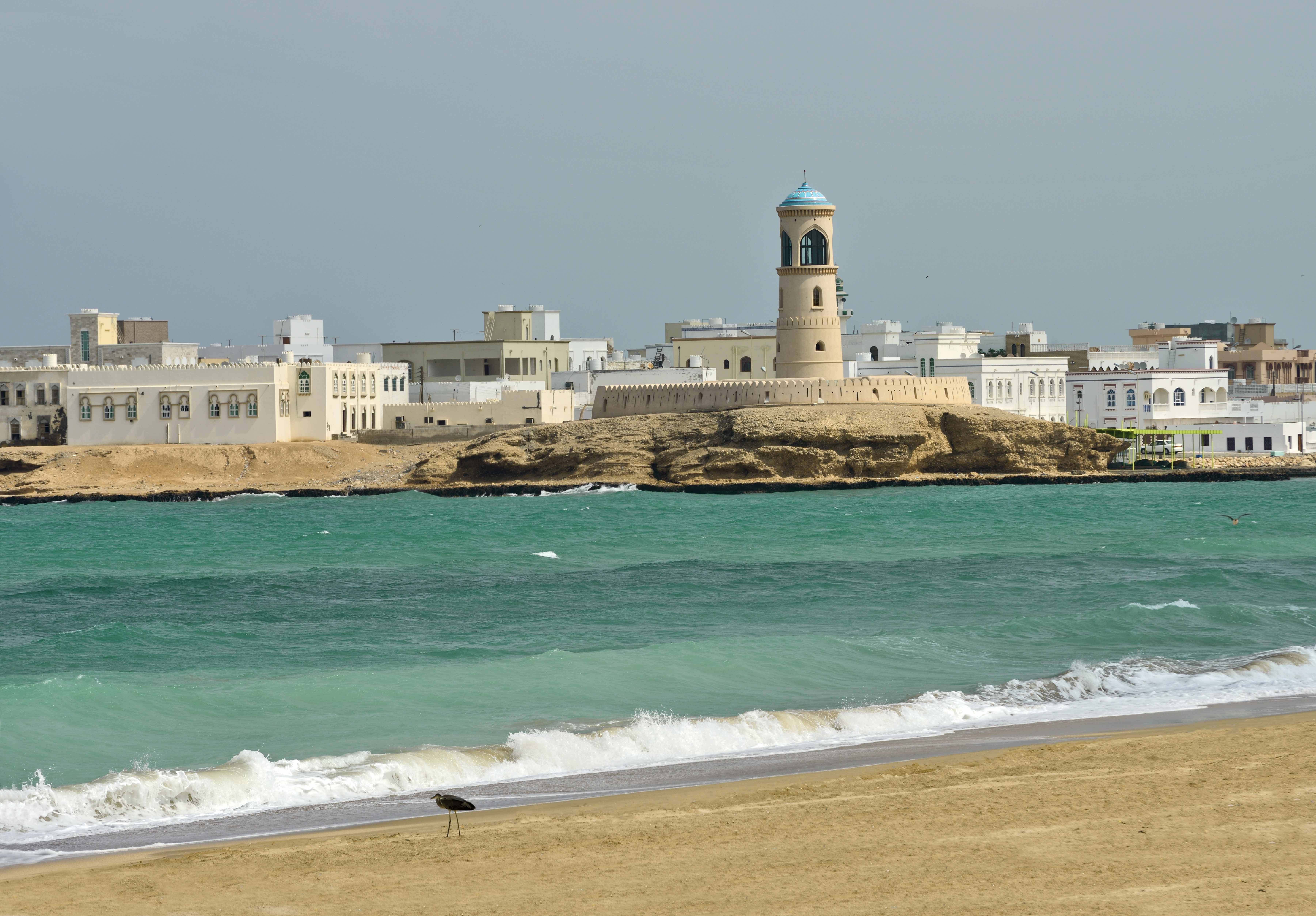 Beaches - Sur beach view with the tower, Sur, Ash Sharqiyah, Oman (1) copy