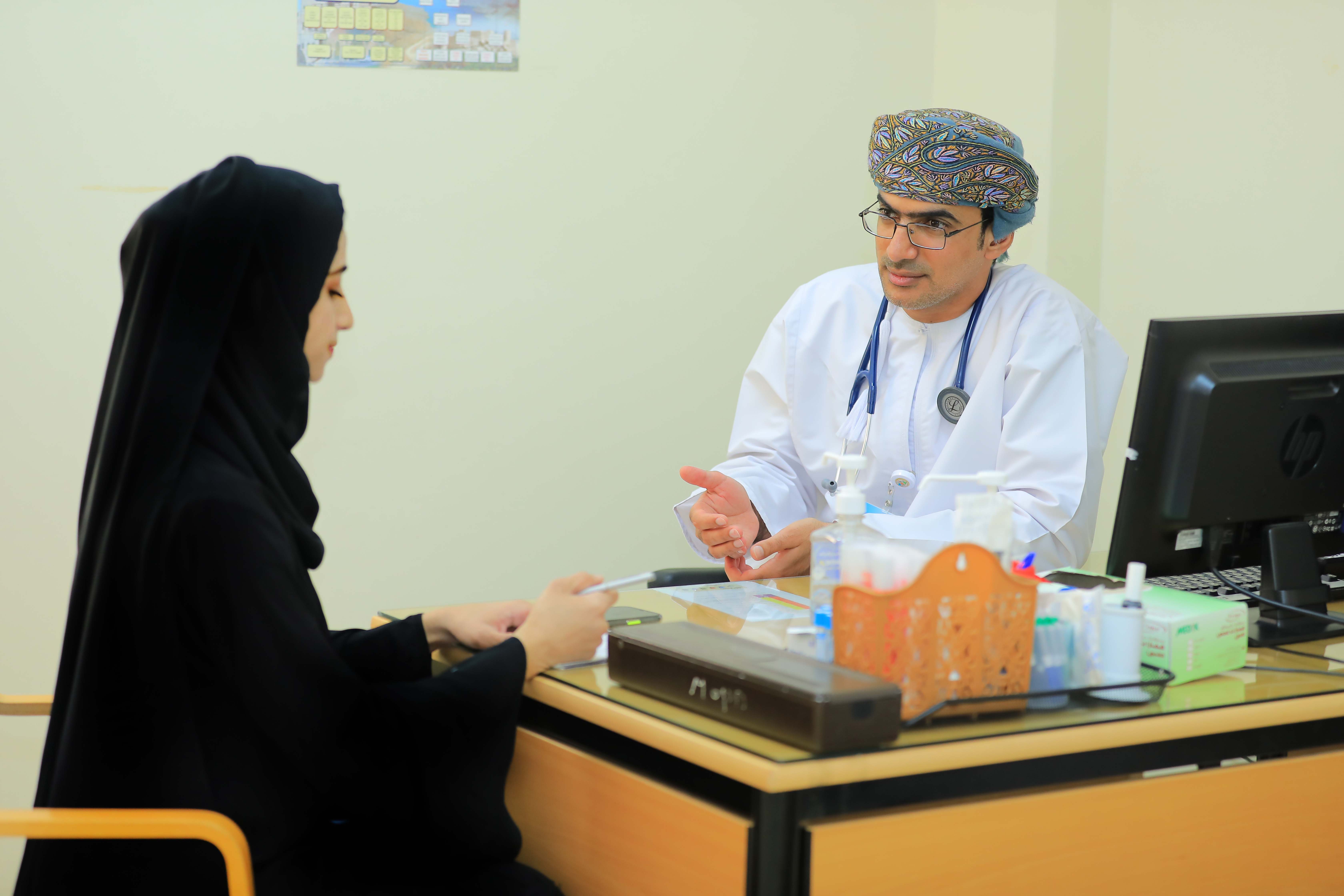 During the conversation with the doctor