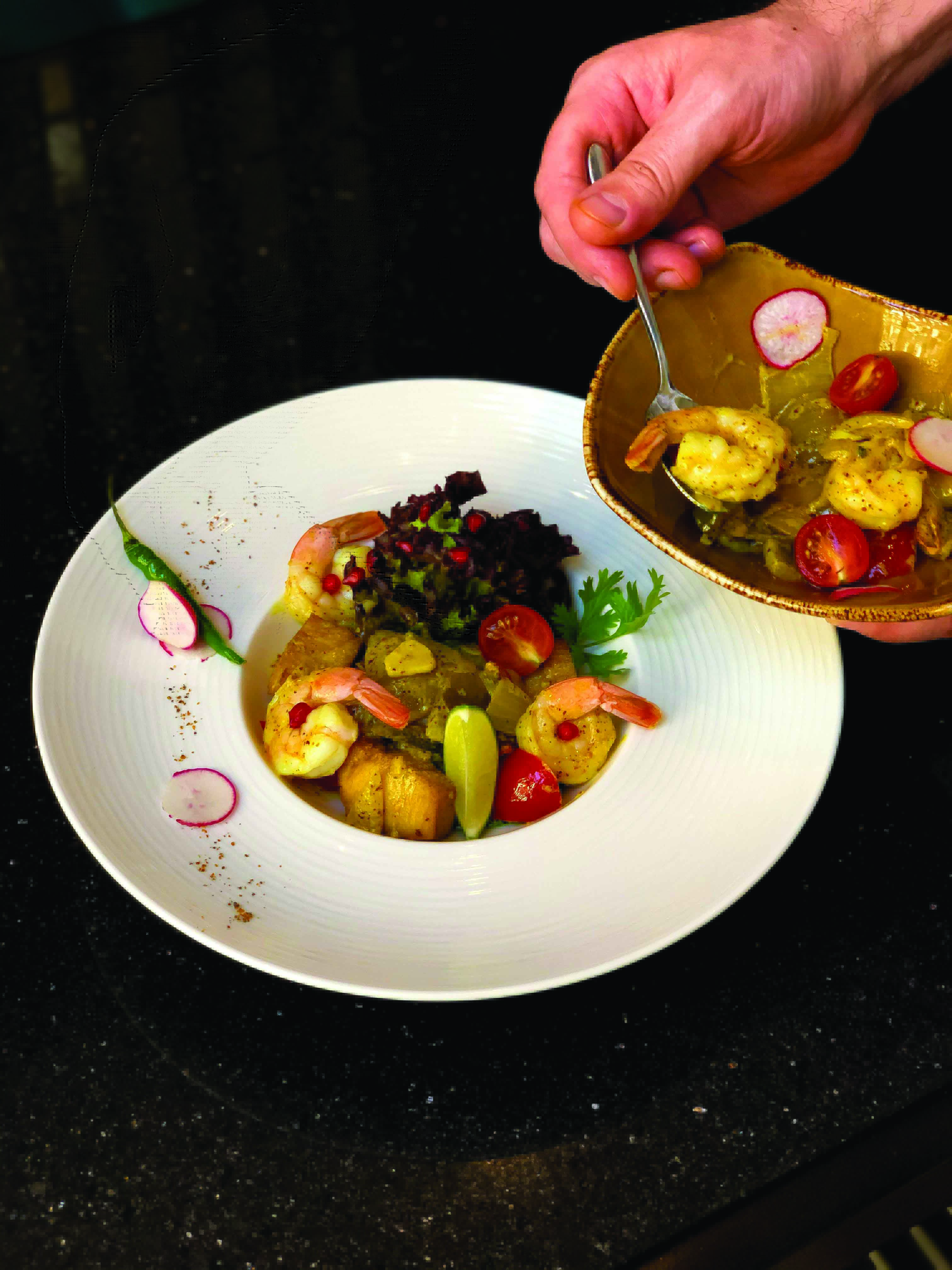 Shrimps and Fish vindaye