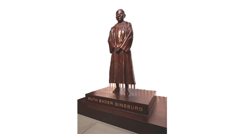 Bronze statue of Ruth Bader Ginsburg unveiled in downtown Brooklyn ...